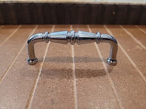 Ornate Polished Chrome Finish drawer pulls for cabinets -3 in CC Solid Brass - Picture 1 of 9