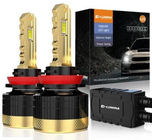 2X H9 LED Headlight Upgrade Bulbs, 120W 12000LM 6500K White Canbus LED Kit - Picture 1 of 10