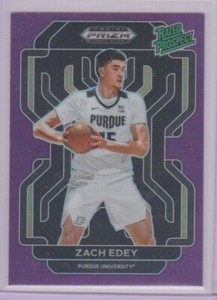 ZACH EDEY 2022-23 Prizm Draft Rated Prospect RC Purple Prizm #D/75 Purdue *MINT*