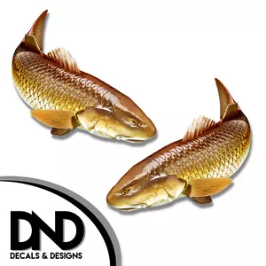 Redfish - Adesivo paraurti scatola antiparaurti decalcomania pesce caccia ""set da 3 pollici"" F540 & - Foto 1 di 1