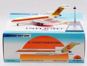 INFLIGHT 1:200 CONTINENTAL "Rojo" Boeing B727-100 Diecast Aircraft Modelo N40488 - Imagen 1 de 11
