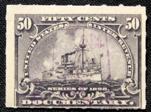 US Stamps Revenue #R171 - 1898 50c US Int. Rev. Stamp-Battleship, GRL21 - Picture 1 of 1
