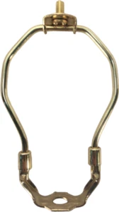 5 1/2” Lamp Harp & Saddle Bright Brass Finish Heavy Duty Lamp Parts  *Ship Free* - Picture 1 of 5