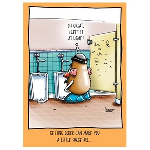 5x7 Card/ Funny Humor Detachable Parts | Hilarious Birthday Over The Hill - Picture 1 of 2