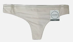 Jockey Women's Beige Cotton Allure Thong Underwear Size MEDIUM - Picture 1 of 2