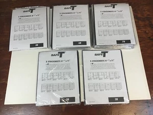 Lote de 130 hojas de stock de doble cara coleccionista de sellos SafeT se adapta a carpeta de 3 anillos - Imagen 1 de 9