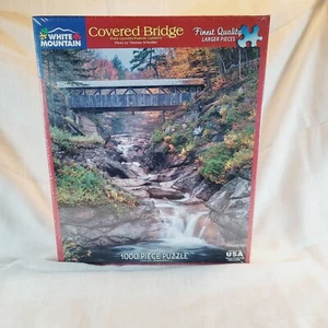 Thomas Schoeller White Mountain Jigsaw Puzzled Covered Bridge 24" x 30" New Open - Picture 1 of 17