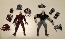 SPIDER-MAN LOT OF 2 TOY BIZ ACTION FIGURES Series 6 1995 Carnage Tombstone