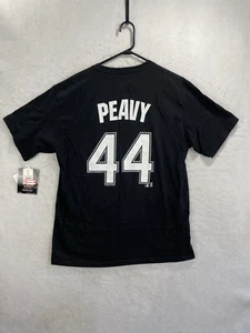 Chicago White Sox MLB Vintage Majestic Black Shirt Jake Peavy Mens L - Picture 1 of 5