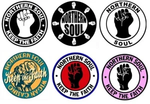 6x50mm Northern Soul Vinyl Stickers retro wigan dance laptop torch casino cool - Picture 1 of 1