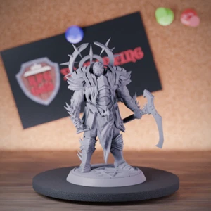 Death Reaper Knight Miniature Warlock Mini Dungeons and Dragons Mini DnD 5e - Picture 1 of 8