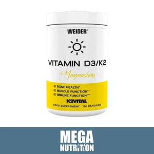 Weider Vitamin D3/K2 + Magnesium 120 Capsules Key To Good Bone & Heart Health - Picture 1 of 1