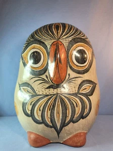 Keramik Eule 17 Zoll handbemalt EINZIGARTIG Vintage zweiseitig dekorative Kunst Statue - Bild 1 von 12