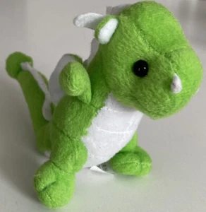 Plush In A Rush Green & White Dragon Stuffed Animal 5” Soft Toy Mini - Picture 1 of 7