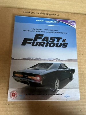 Fast and Furious (4) (2009) UK Reg Free Blu ray Steelbook NEW & SEALED - RARE - Image 1 of 4
