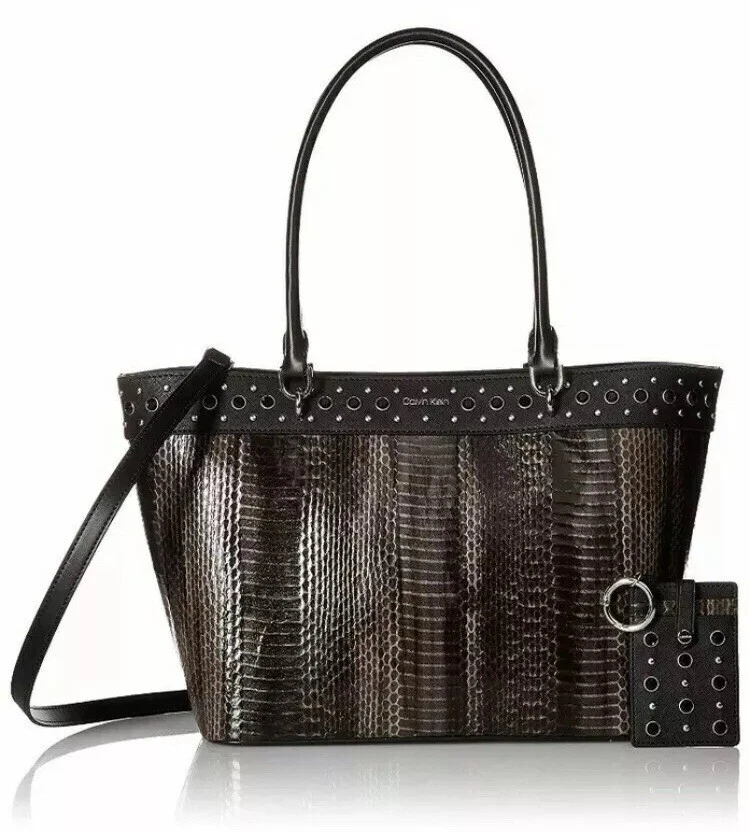 Calvin Klein Embellished Susan Python Tote Rp153