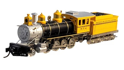 N Athearn 10905 D&RGW 2-8-0 Old Timer Bumble Bee & Tender #574 (Tested) - Image 1 of 4