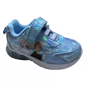 Disney Frozen 2 Toddler Girls' Light Up Sneakers - Size 7 New - Picture 1 of 5