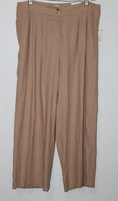 Pantalones cortos Anne Klein para mujer color arena mezcla de lino pierna ancha 8 nuevos con etiquetas Foto 1 de 4