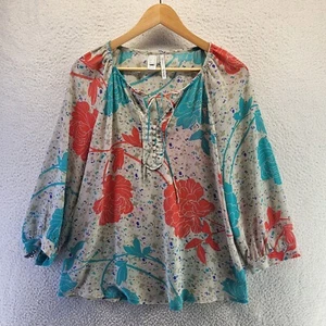Blusa Ming Mango para mujer 6 pulóver floral multicolor túnica informal boho L/S - Imagen 1 de 18