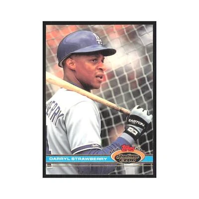 1991 Stadium Club Darryl Strawberry Dodgers #301 - Image 1 of 3
