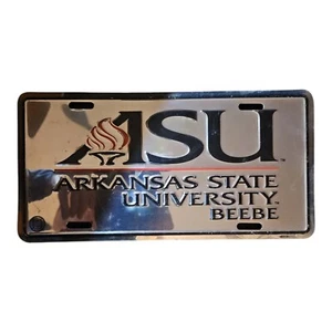 ARKANSAS STATE UNIVERSITY MIRROR FRONT PLATE MINT USED - Picture 1 of 5
