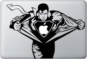 Super-Man Vinyl Decal Sticker For MacBook Air Pro Mac 11" 13" 15" & Car Window - Picture 1 of 1