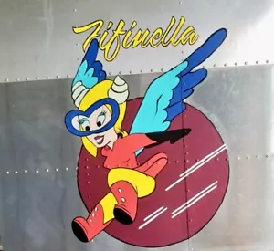 Panel de arte de nariz pintado a mano - "Fifinella" WASP, SEGUNDA GUERRA MUNDIAL, mujeres pilotos NAP-0130 - Imagen 1 de 5