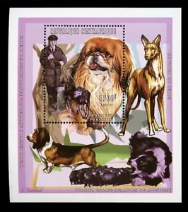 DOBERMANN PINSHER PHAROAH BASSET HOUND SCHIEFHUND Hund Briefmarke Mini Blatt - Bild 1 von 1
