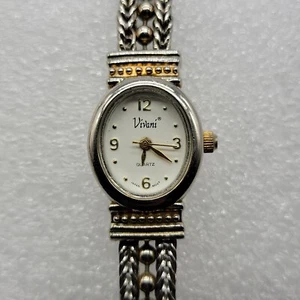 Vivani Damenuhr 18 mm ovales Zifferblatt zweifarbiges Band 7,5 Zoll, neue Batterie * - Bild 1 von 18