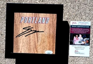 SHAEDON SHARPE Portland Blazers SIGNED & FRAMED Floor JSA COA B - Picture 1 of 2