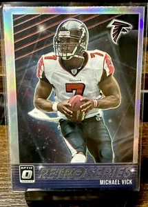 2021 Panini Donruss Optic Football MICHAEL VICK Silver Holo Prizm Retro Series - Picture 1 of 3