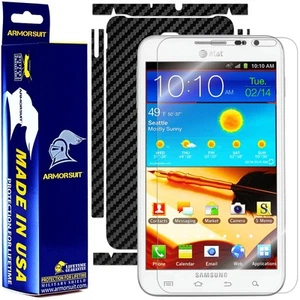 ArmorSuit MilitaryShield Samsung Galaxy Note AT&T Screen + Black Carbon Fiber - Picture 1 of 6