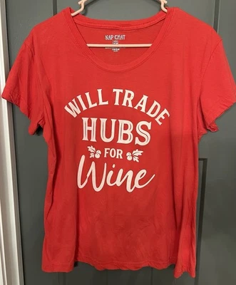 Nap Chat будет торговать концентраторами для вина красный смешной праздник футболка размер большой - Изображение 1 из 3