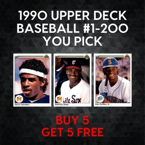 1990 Upper Deck Baseball #1-200 - YOU PICK - Complete Your Set - Picture 1 of 201