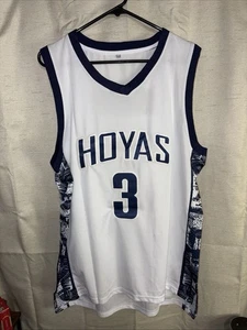 Georgetown Hoyas Allen Iverson #3 White & Navy Blue Jersey NCAA 76er’s MEDIUM - Bild 1 von 13