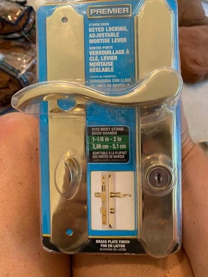 Wright Storm Door Keyed Locking, Adjustable Mortise Lever - Image 1 of 3