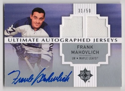 2007-08 Upper Deck Ultimate Autographed Jerseys /50 Frank Mahovlich #AJ-FM - Image 1 of 2
