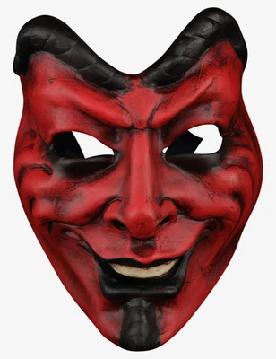 Diavolo Rosso - Maschera Veneziana Originale Artigianale - Immagine 1 di 4