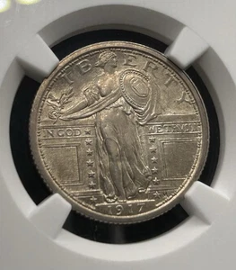 1917 Standing Liberty Quarter Type 1 - NGC MS63 FH - Picture 1 of 5
