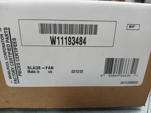 OEM Whirlpool Refrigerator Condenser Fan Blade W11193484 - Picture 1 of 3