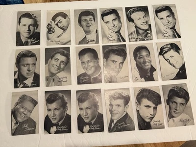 18 VINTAGE BILLBOARD ARCADE CARDS Tony Bennett, Ricky Nelson, Fats Domino, Cooke Foto 1 de 4