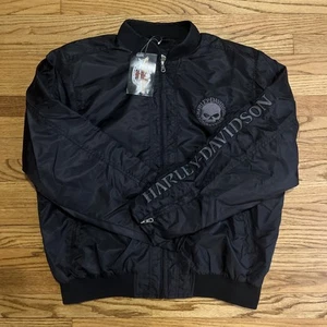 Giacca Bomber Harley Davidson Teschio Nero Taglia XXL Willie G Nylon Maglia 98422-09VM - Foto 1 di 6