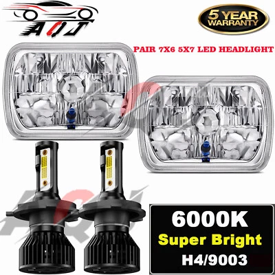 for Chevrolet 82-93 S10 Blazer For GMC S15 7X6" LED Projector Headlight Hi/Lo - Image 1 of 4