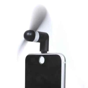 Mini Portable Fan for Apple iPhone & Samsung Android Devices - Black - Picture 1 of 3