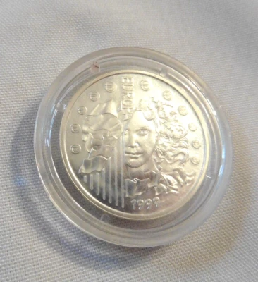 Frankreich, 6,55957 Francs, 1999, Europa, Silver Proof Coin in Case - Image 1 of 2