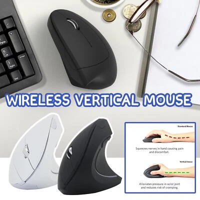 Wireless Gaming Mouse Vertical Ergonomic Optical Rechargeable N7S8 For PC T4Z9 - Image 1 of 4