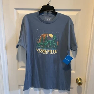Columbia T-Shirt Large Yosemite Nationalpark blau Baumwolle, NEU - Bild 1 von 7