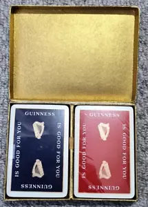 Vintage Boxed Set John Waddington Ltd. Guinness Playing Cards - 2 x Sealed Decks - Picture 1 of 7