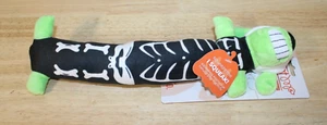 Multipet 13" Loofa Skeleton with Skull Head Soft Plush Dog Toy with Squeaker - Picture 1 of 2